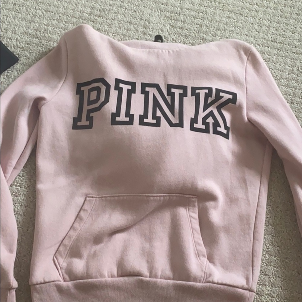 PINK baby pink with black Sherpa